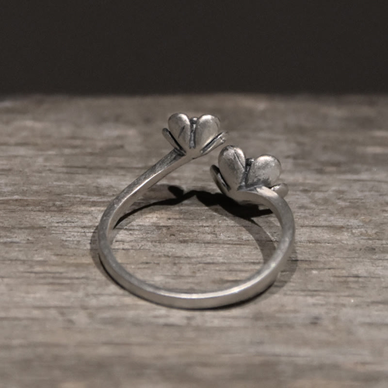 Buddha Stones Ring met bloemen van 925 sterling zilver - image 2