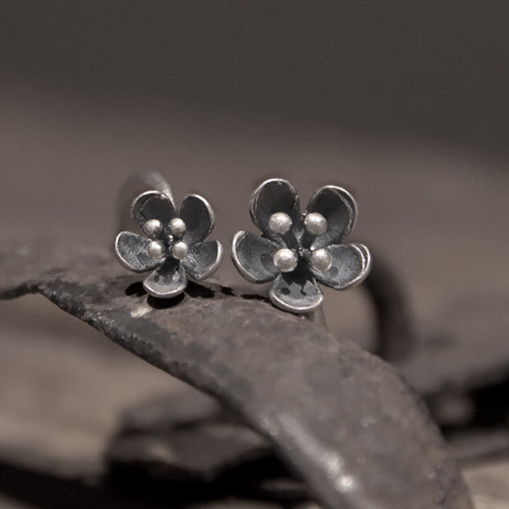 Buddha Stones Ring met bloemen van 925 sterling zilver - image 1