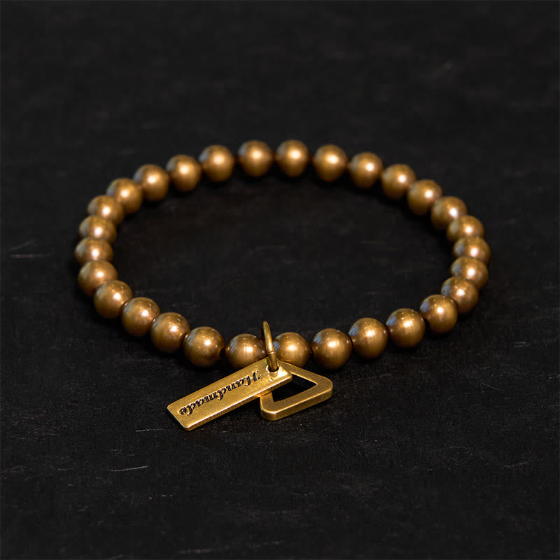Buddha Stones Armband met koperen kralen - Messing (Polsomtrek: 20-21 cm) - image 0