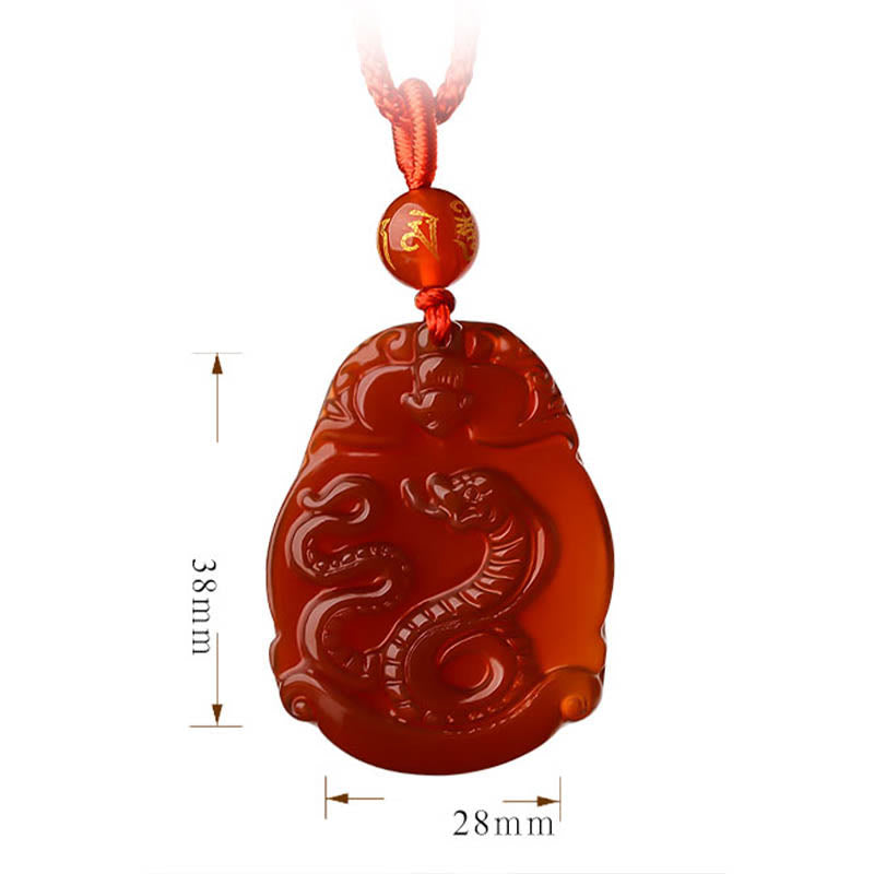 Buddha Stones Chinese dierenriem rode agaat kalme Ketting - image 3