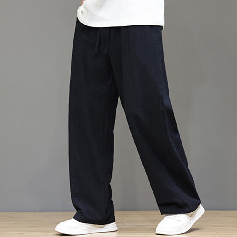 Buddha Stones Rechte herenbroek met Zakken voor de zomer - Zwart - US/UK/AU46, EU56 (5XL) - image 31