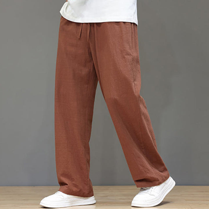 Buddha Stones Rechte herenbroek met Zakken voor de zomer - SandyBrown - US/UK/AU46, EU56 (5XL) - image 39
