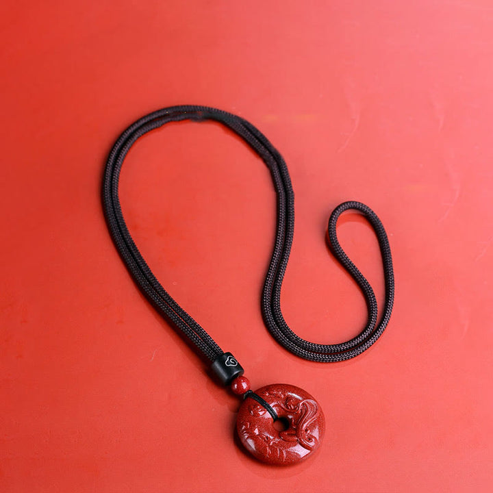 Buddha Stones Chinese dierenriem Cinnaber Vredesgesp Kalmte Ketting - image 5