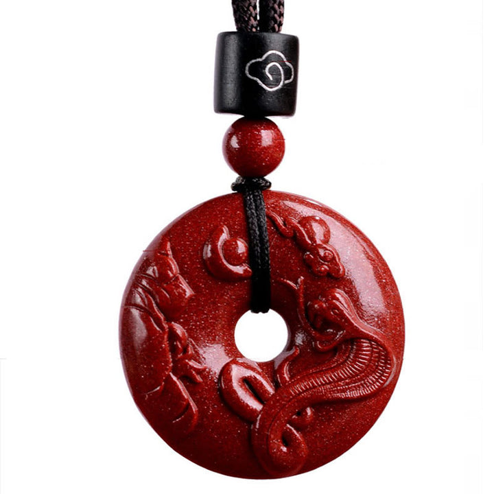Buddha Stones Chinese dierenriem Cinnaber Vredesgesp Kalmte Ketting - image 7