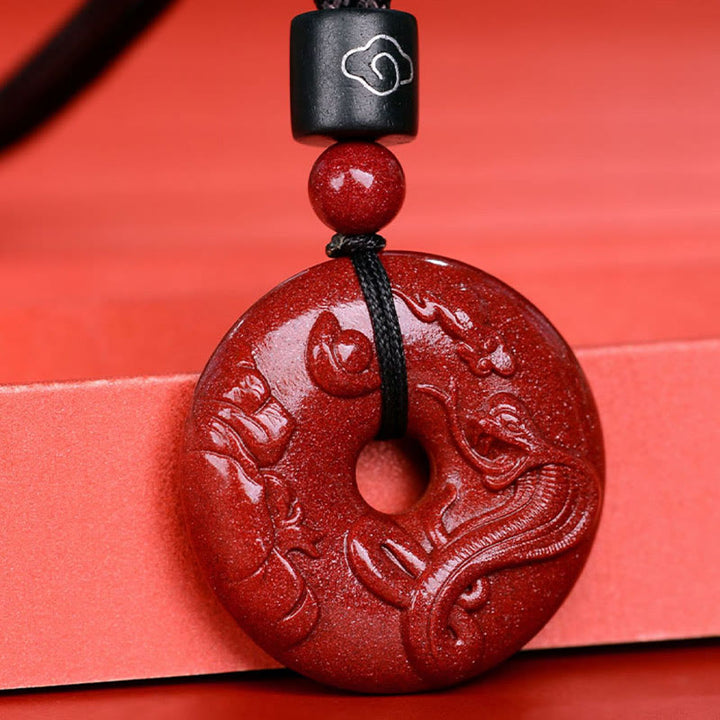 Buddha Stones Chinese dierenriem Cinnaber Vredesgesp Kalmte Ketting - image 2