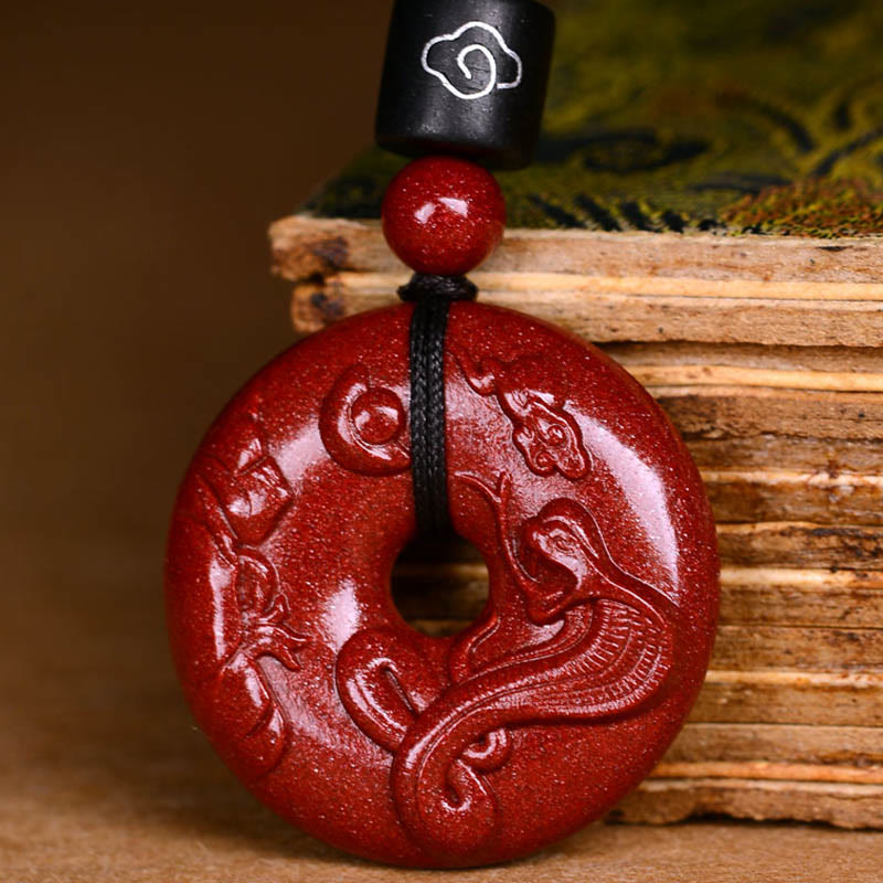 Buddha Stones Chinese dierenriem Cinnaber Vredesgesp Kalmte Ketting - image 4