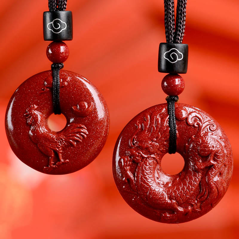 Buddha Stones Chinese dierenriem Cinnaber Vredesgesp Kalmte Ketting - image 38