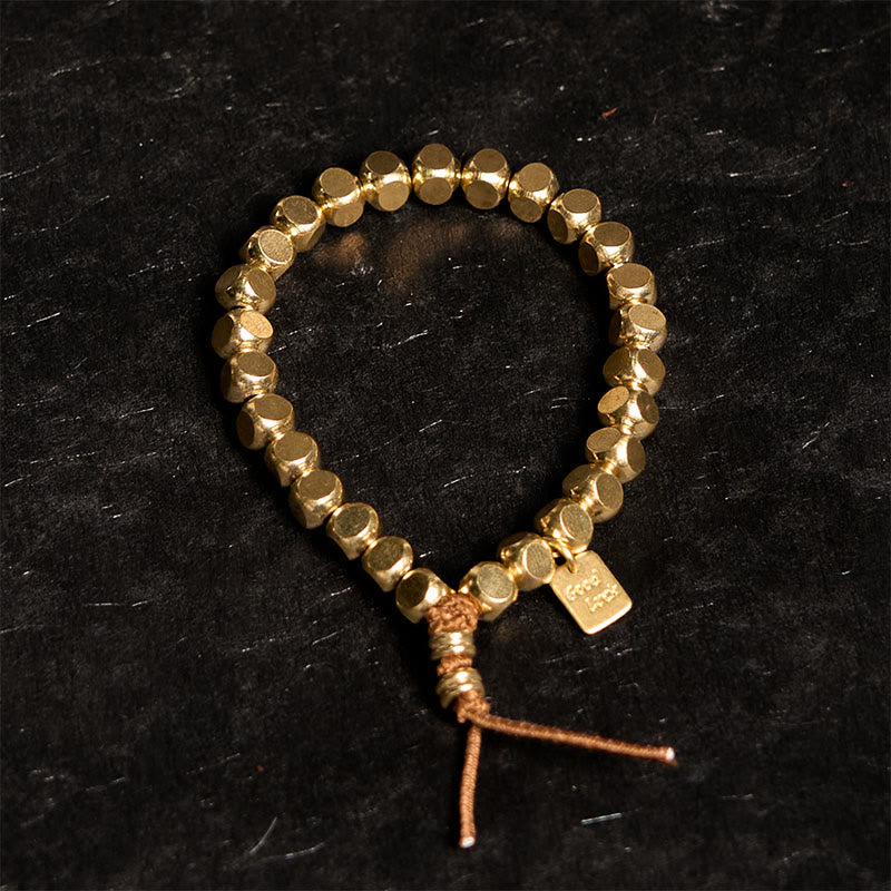 Buddha Stones Messing koperen koord Armband voor zelfzorg - image 1