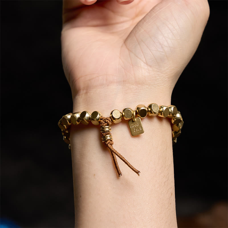 Buddha Stones Messing koperen koord Armband voor zelfzorg - image 8