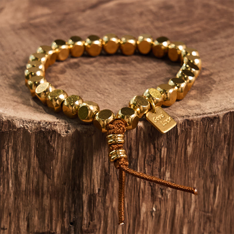 Buddha Stones Messing koperen koord Armband voor zelfzorg - image 11