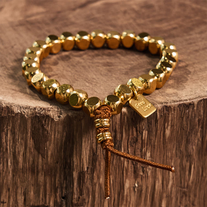 Buddha Stones Messing koperen koord Armband voor zelfzorg - image 11