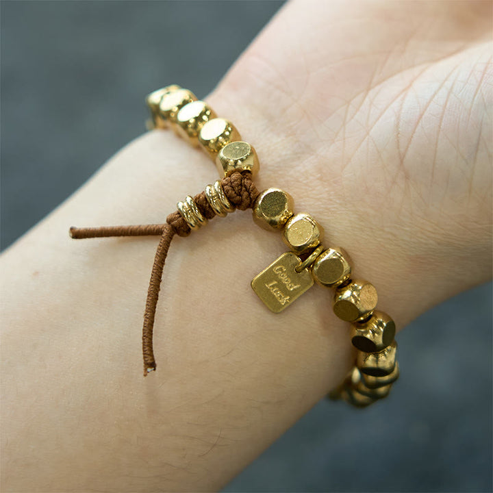 Buddha Stones Messing koperen koord Armband voor zelfzorg - image 6
