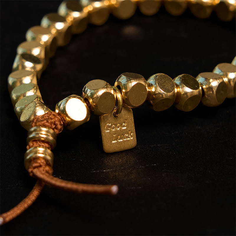 Buddha Stones Messing koperen koord Armband voor zelfzorg - image 2