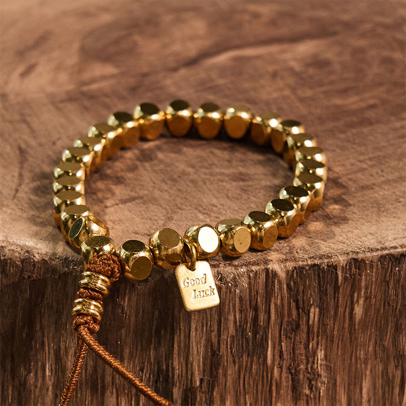 Buddha Stones Messing koperen koord Armband voor zelfzorg - image 12