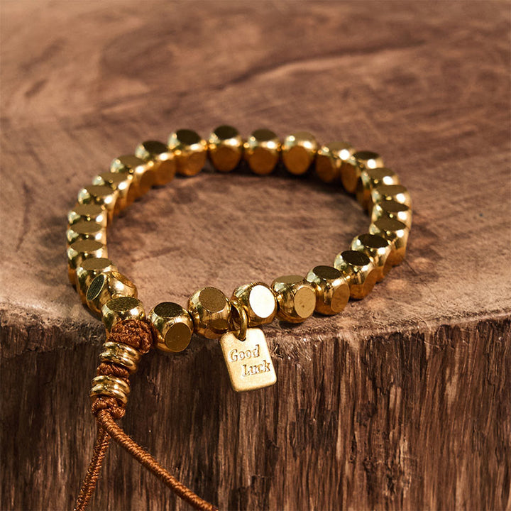 Buddha Stones Messing koperen koord Armband voor zelfzorg - image 12
