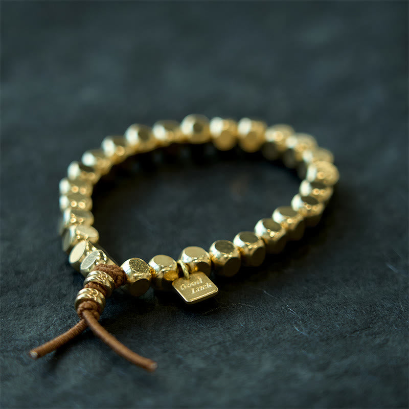 Buddha Stones Messing koperen koord Armband voor zelfzorg - image 10