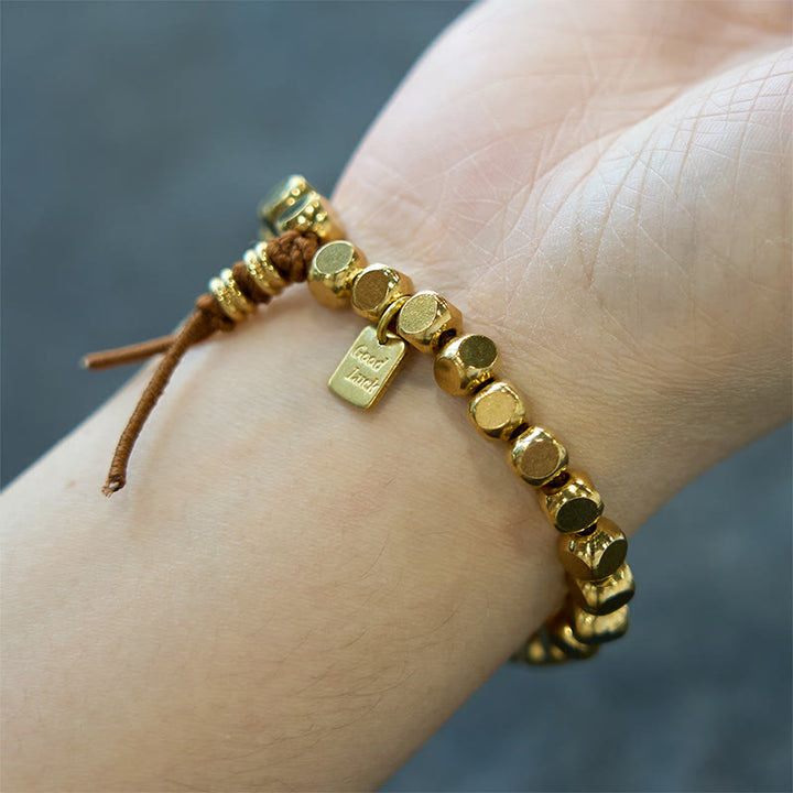 Buddha Stones Messing koperen koord Armband voor zelfzorg - image 7