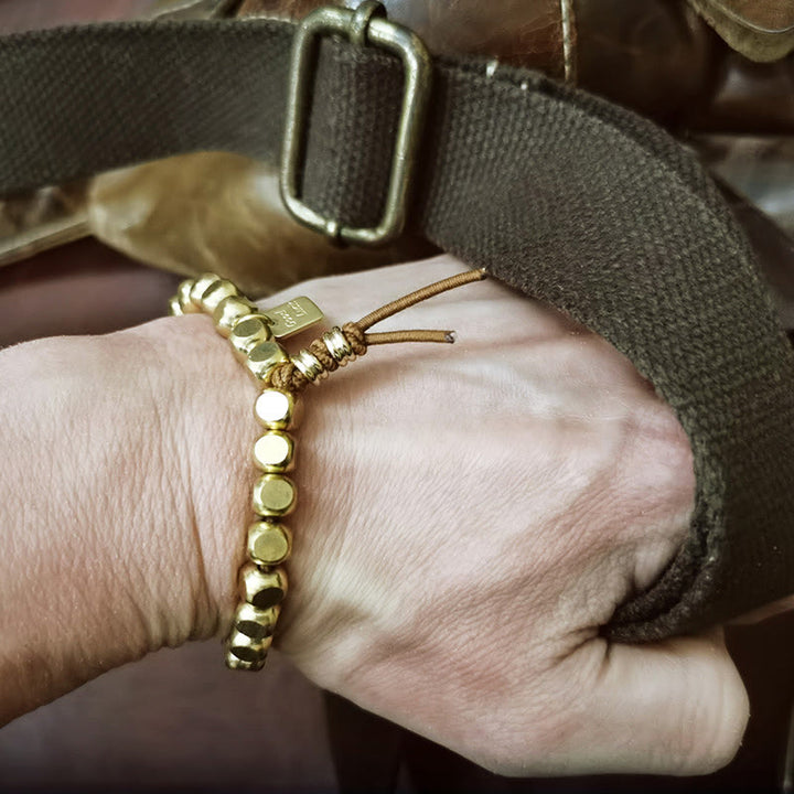 Buddha Stones Messing koperen koord Armband voor zelfzorg - image 9