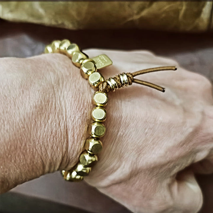 Buddha Stones Messing koperen koord Armband voor zelfzorg - image 4