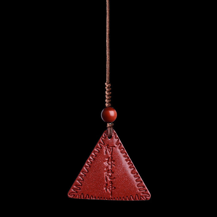 Buddha Stones Cinnabar Amitabha Calm Ketting - Paarsrode cinnaber - Telefoonhanger decoratie - image 16