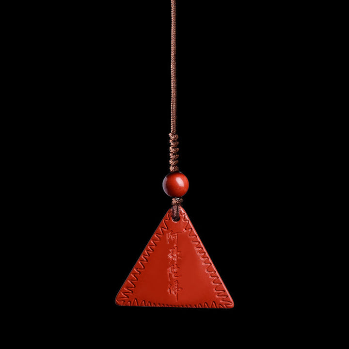 Buddha Stones Cinnabar Amitabha Calm Ketting - Oranje-rode cinnaber - Telefoonhanger decoratie - image 11