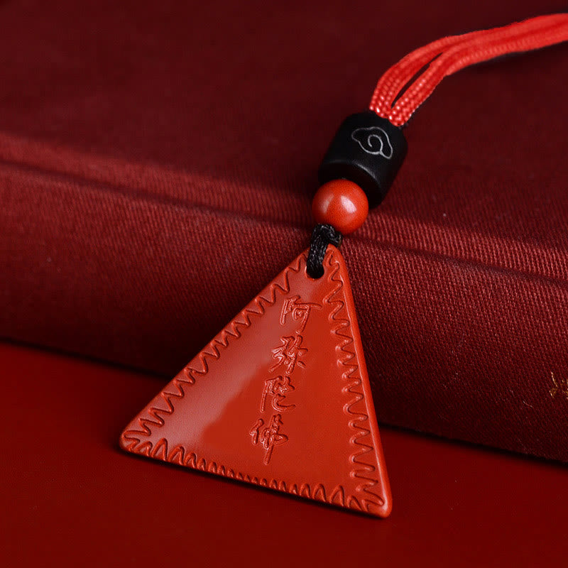 Buddha Stones Cinnabar Amitabha Calm Ketting - Oranje-rode cinnaber - Rode koord - image 9