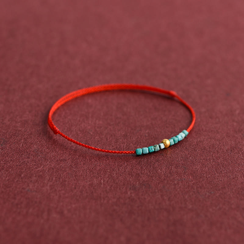 Buddha Stones 999 gouden kralen, turkooizen beschermingsarmband / Armband - image 8
