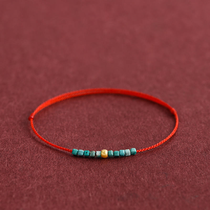 Buddha Stones 999 gouden kralen, turkooizen beschermingsarmband / Armband - image 7