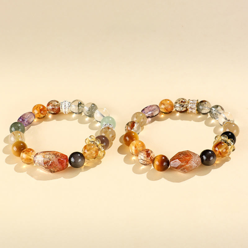 Buddha Stones Super Seven Kristallen Topaas Obsidiaan Tijgeroog Armband - image 14