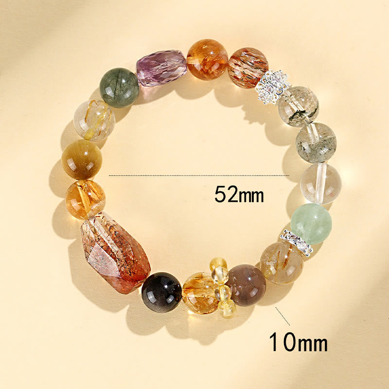 Buddha Stones Super Seven Kristallen Topaas Obsidiaan Tijgeroog Armband - image 11
