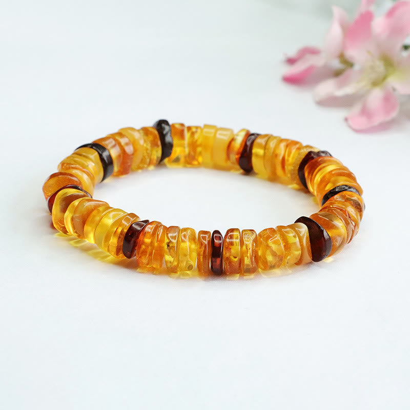 Buddha Stones Amberkleurige vredesgesp- Armband voor zelfvertrouwen - image 4