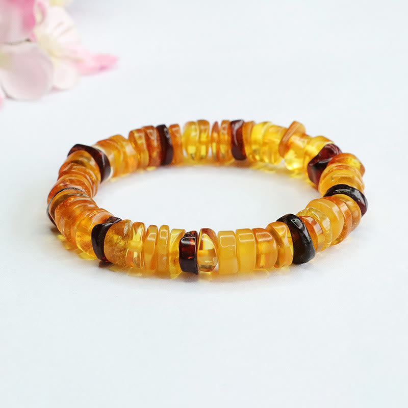 Buddha Stones Amberkleurige vredesgesp- Armband voor zelfvertrouwen - image 7