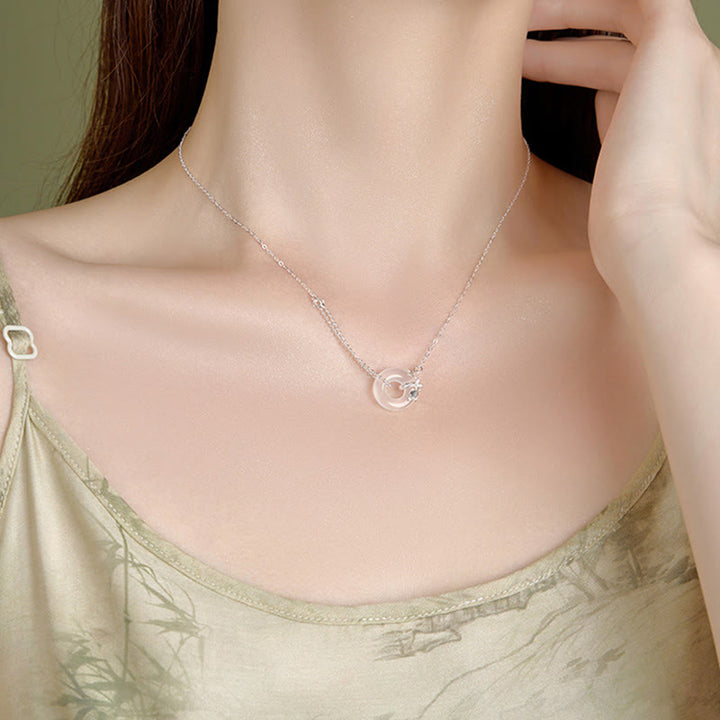 Buddha Stones 925 Sterling Zilveren Tulp Chalcedoon Vredesgesp Ketting - image 8