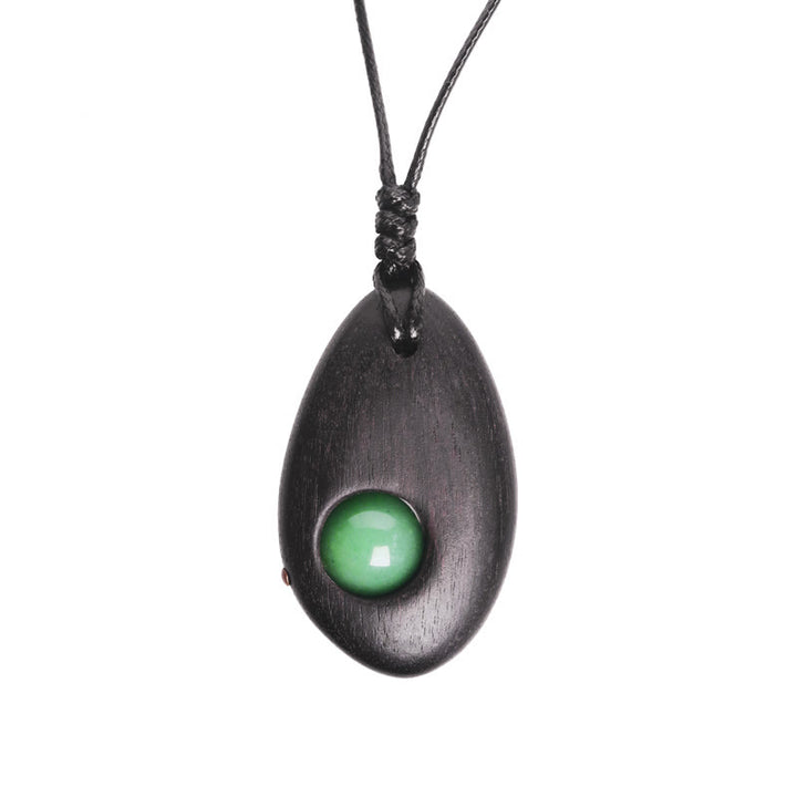 Buddha Stones Ebbenhout, groene aventurijn, vredes- en Ketting - image 8