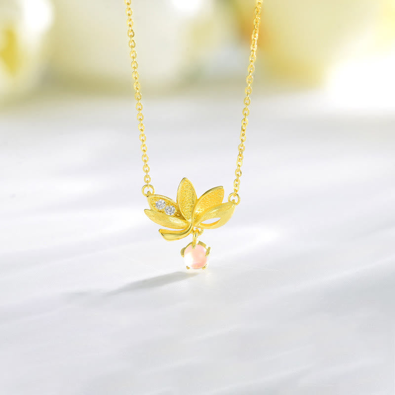 Buddha Stones Ketting van 925 sterling zilver met lotusmotief ter bescherming tegen boze geesten - image 0