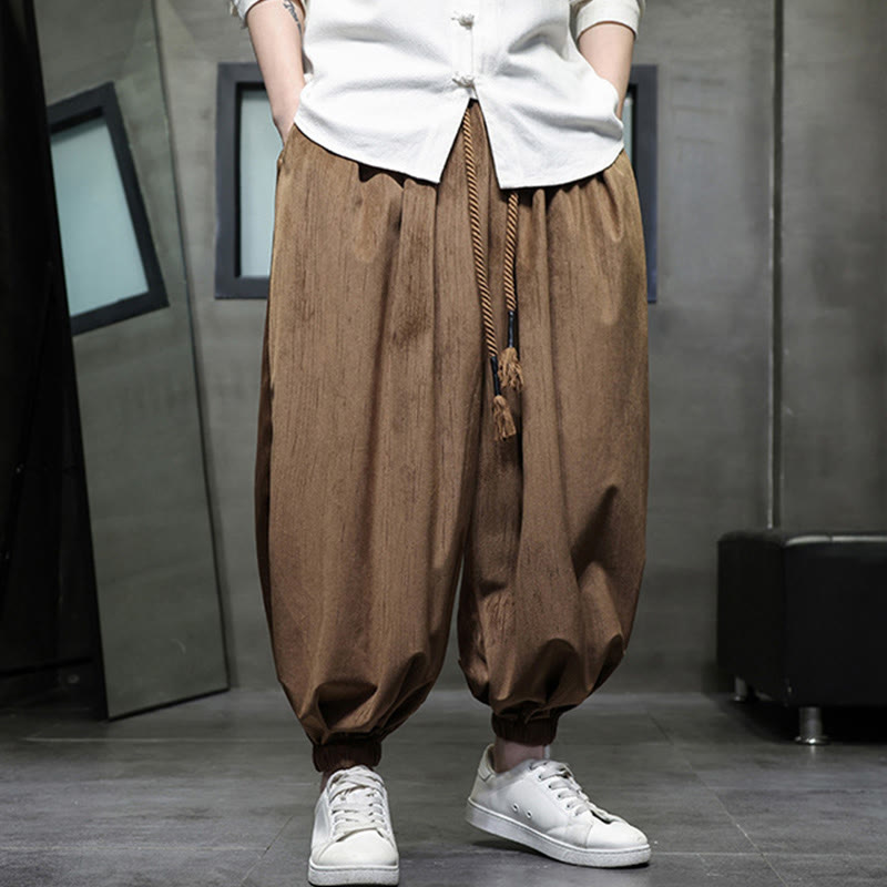 Buddha Stones Effen corduroy thermobroek met Zakken en zakken voor heren - image 1