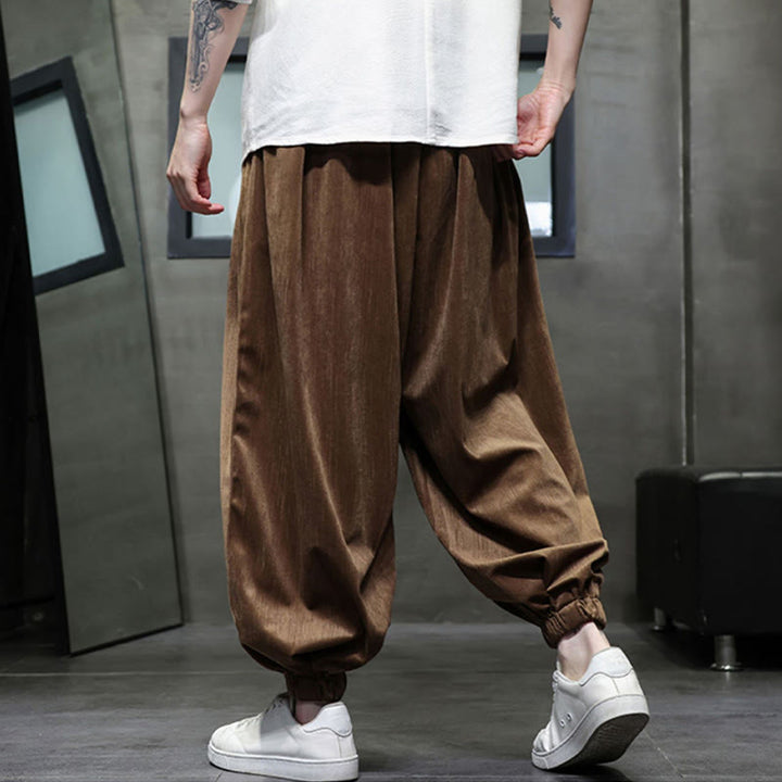 Buddha Stones Effen corduroy thermobroek met Zakken en zakken voor heren - image 12