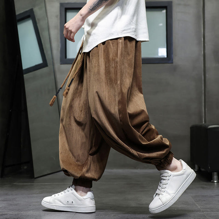 Buddha Stones Effen corduroy thermobroek met Zakken en zakken voor heren - image 11