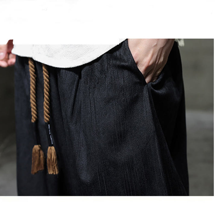 Buddha Stones Effen corduroy thermobroek met Zakken en zakken voor heren - image 17
