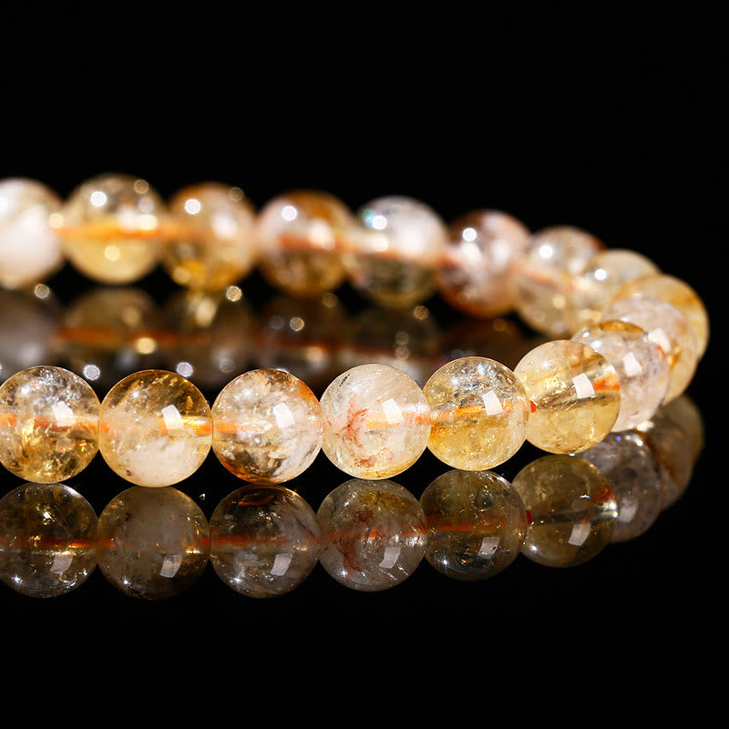 Buddha Stones Armband van natuurlijke citrien en amethist, symbool van voorspoed. - image 7