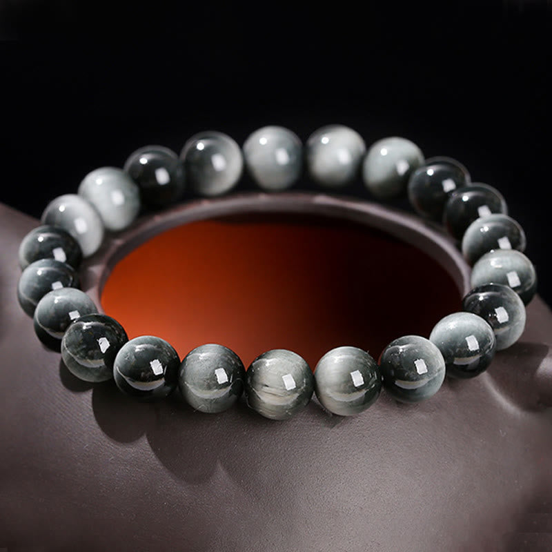 Buddha Stones Armband met natuurlijke adelaarsoogsteen voor moed en positiviteit - image 3