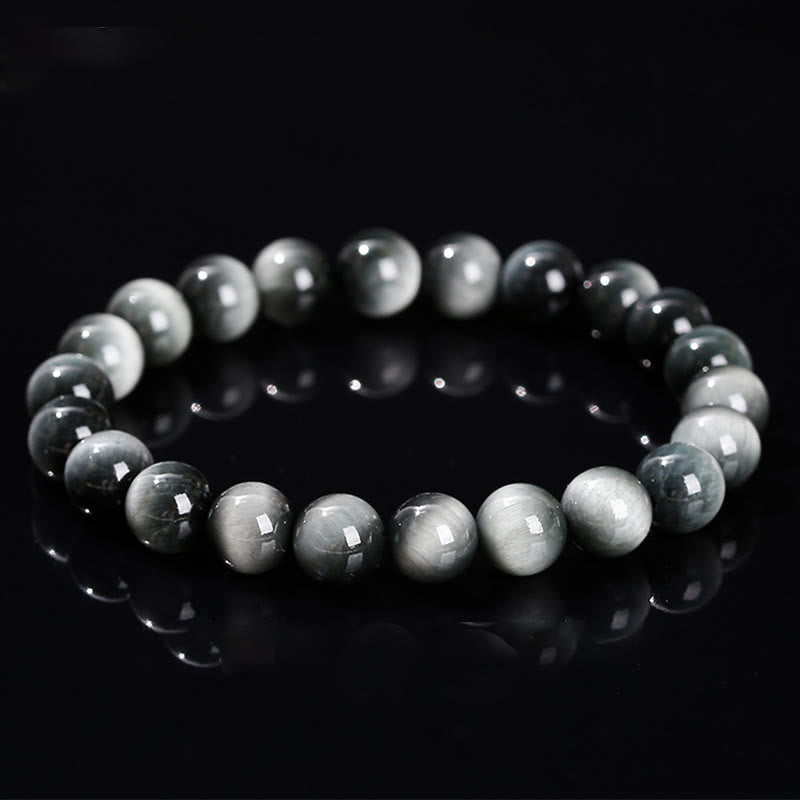 Buddha Stones Armband met natuurlijke adelaarsoogsteen voor moed en positiviteit - Adelaarsoogsteen (Polsomtrek: 15-15,5 cm) - image 0