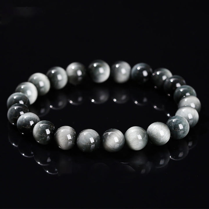 Buddha Stones Armband met natuurlijke adelaarsoogsteen voor moed en positiviteit - Adelaarsoogsteen (Polsomtrek: 15-15,5 cm) - image 0