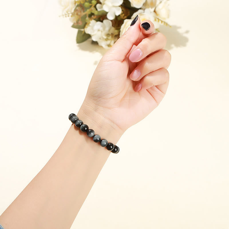 Buddha Stones Armband met natuurlijke adelaarsoogsteen voor moed en positiviteit - image 4
