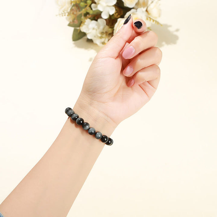 Buddha Stones Armband met natuurlijke adelaarsoogsteen voor moed en positiviteit - image 4