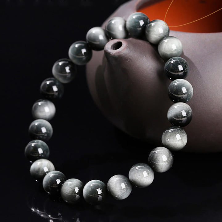 Buddha Stones Armband met natuurlijke adelaarsoogsteen voor moed en positiviteit - image 1