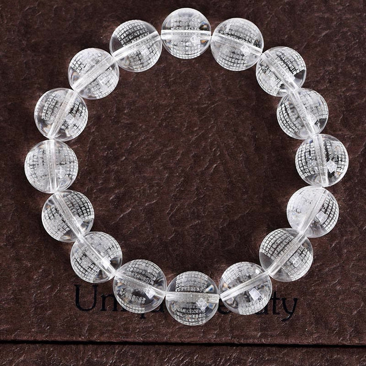 Buddha Stones Hart Sutra Natuurlijke Witte Kristallen Armband - image 2