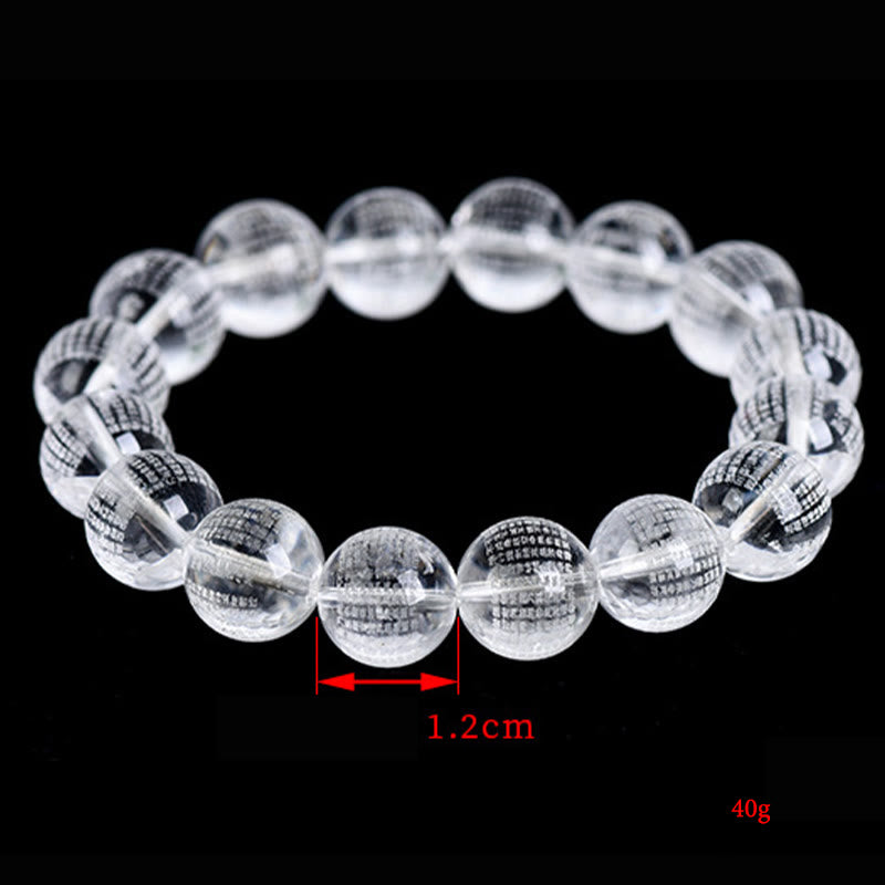 Buddha Stones Hart Sutra Natuurlijke Witte Kristallen Armband - image 1