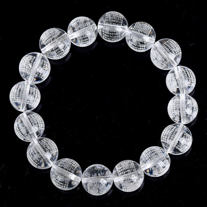 Buddha Stones Hart Sutra Natuurlijke Witte Kristallen Armband - image 3