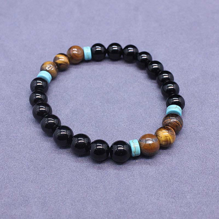 Buddha Stones Tibetaanse zwarte onyx vredesmala - set - image 4